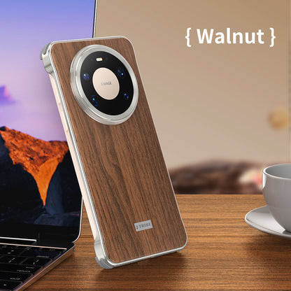Armor King MagSafe Walnut Wood Back Bezel-less Metal Case Cover