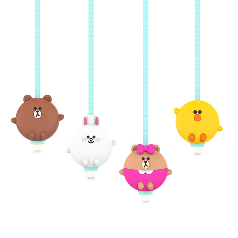 Line Friends Character 3D Silicone Apple Lightning / Type-C / Micro USB Cable