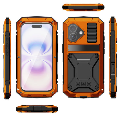 R-Just Kickstand Waterproof Aluminum Metal Outdoor Military Heavy Duty Case Cover