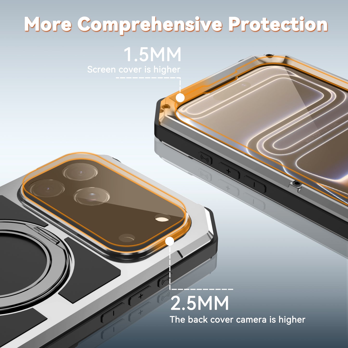 R-Just Kickstand IV MagSafe Lens Protector IP67 Metal Outdoor Military Heavy Duty Case Cover