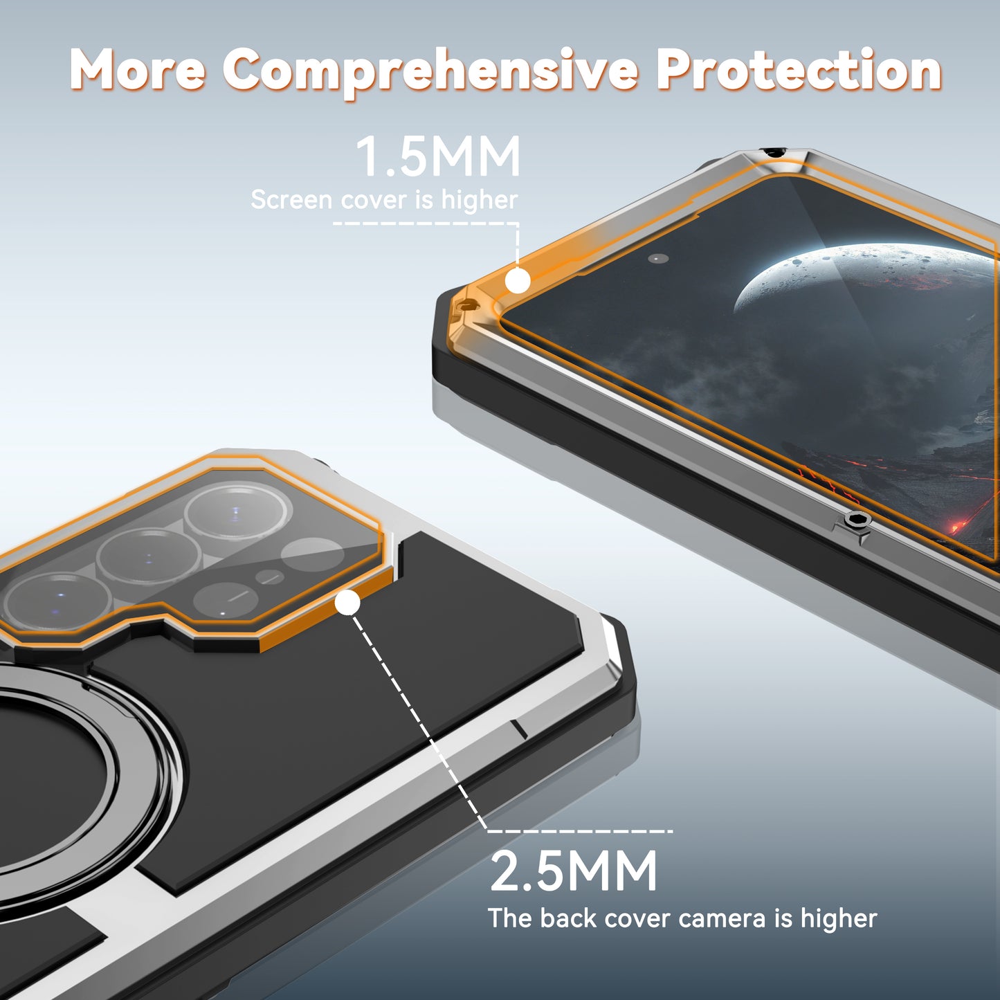 R-Just Kickstand IV MagSafe Lens Protector IP67 Metal Outdoor Military Heavy Duty Case Cover