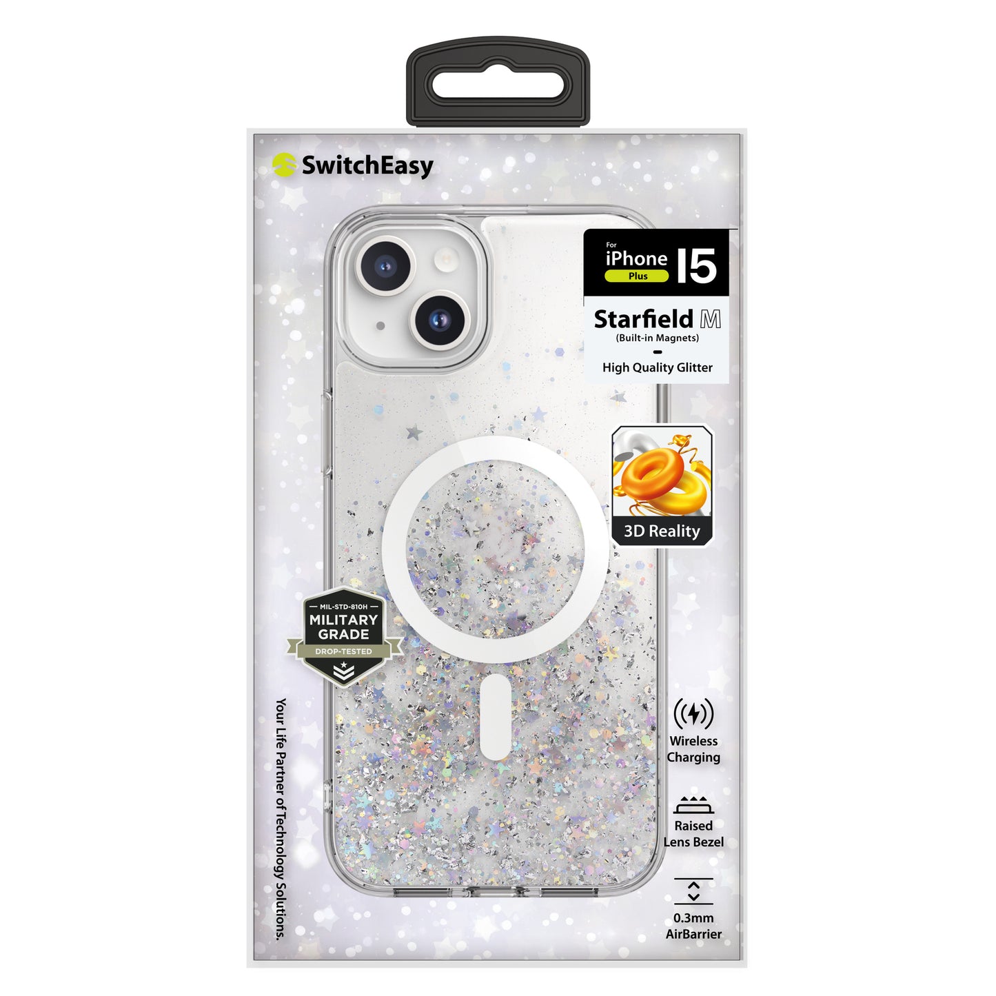 SwitchEasy Starfield M MagSafe 3D Glitter Resin Case Cover