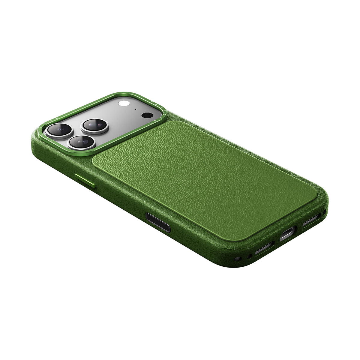 Oatsbasf Origin MagSafe Genuine Leather Capacitive Camera Button Case Cover