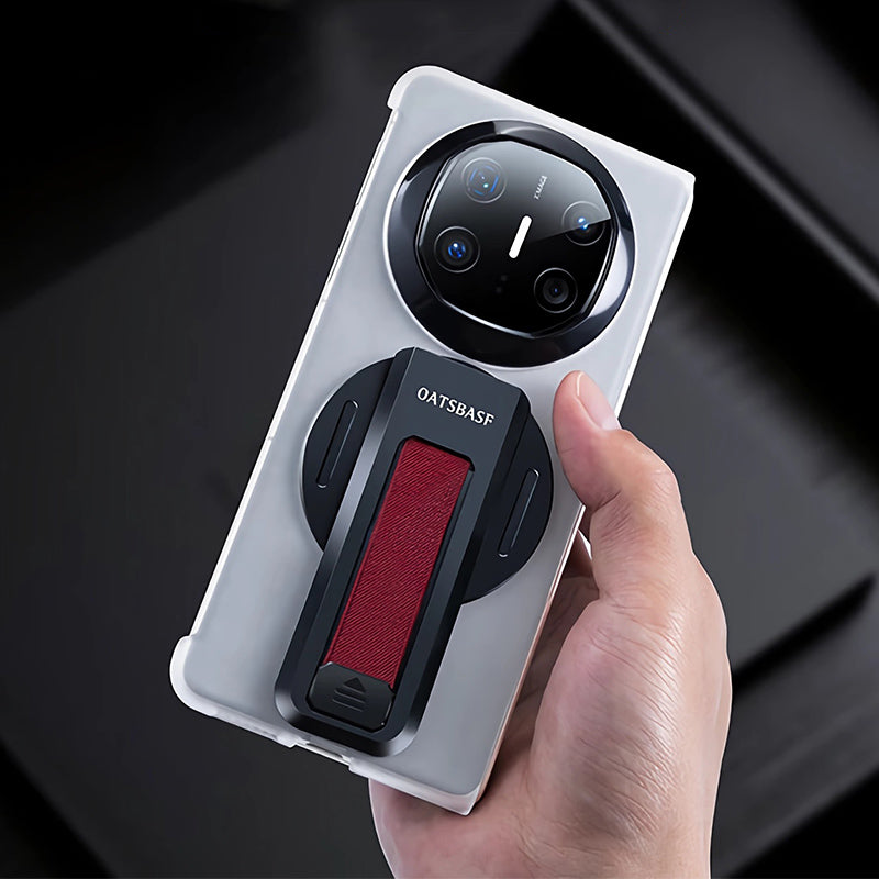 Oatsbasf 360° Rotatable Kickstand Wristband Shockproof Translucent Case Cover