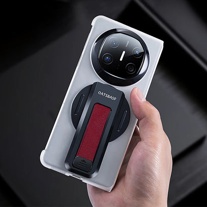 Oatsbasf 360° Rotatable Kickstand Wristband Shockproof Translucent Case Cover