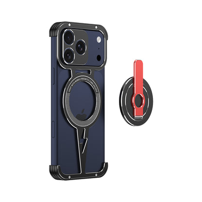 iy Bicolor Thor MagSafe Air Cushion Shockproof Kickstand Metal Case Cover