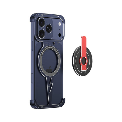 iy Bicolor Thor MagSafe Air Cushion Shockproof Kickstand Metal Case Cover