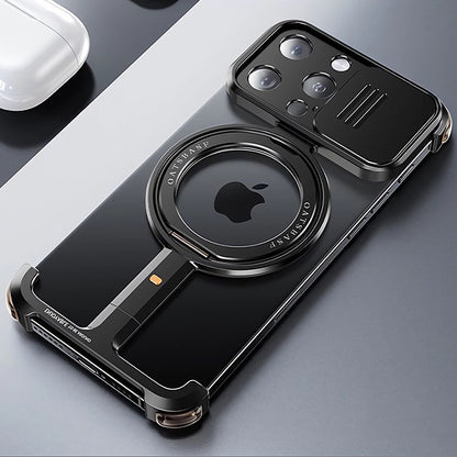 Oatsbasf Hidden π MagSafe Pivot Ring Stand Air Cushion Metal Case Cover