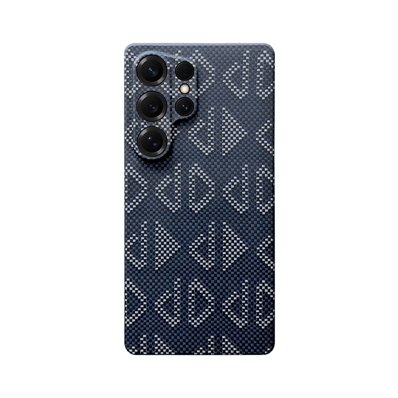 Armor King Geometric Impression Aramid Fiber MagSafe Non-Slip Slim Light Case Cover