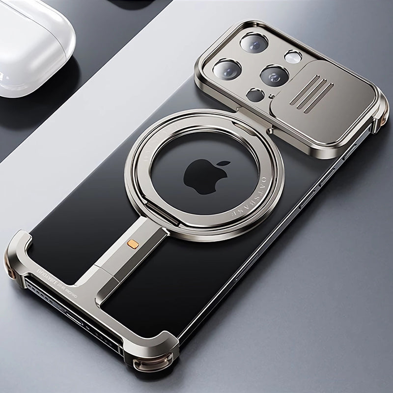 Oatsbasf Hidden π MagSafe Pivot Ring Stand Air Cushion Metal Case Cover