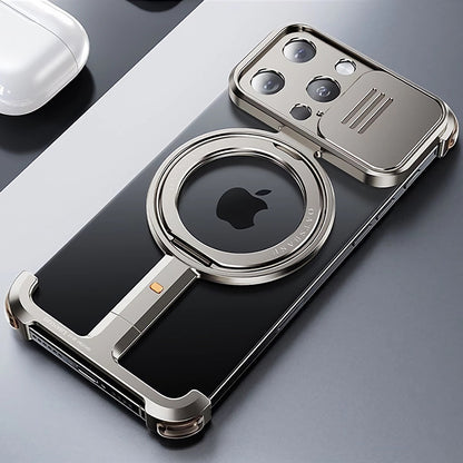 Oatsbasf Hidden π MagSafe Pivot Ring Stand Air Cushion Metal Case Cover
