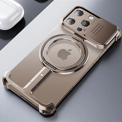 Oatsbasf Hidden π MagSafe Pivot Ring Stand Air Cushion Metal Case Cover