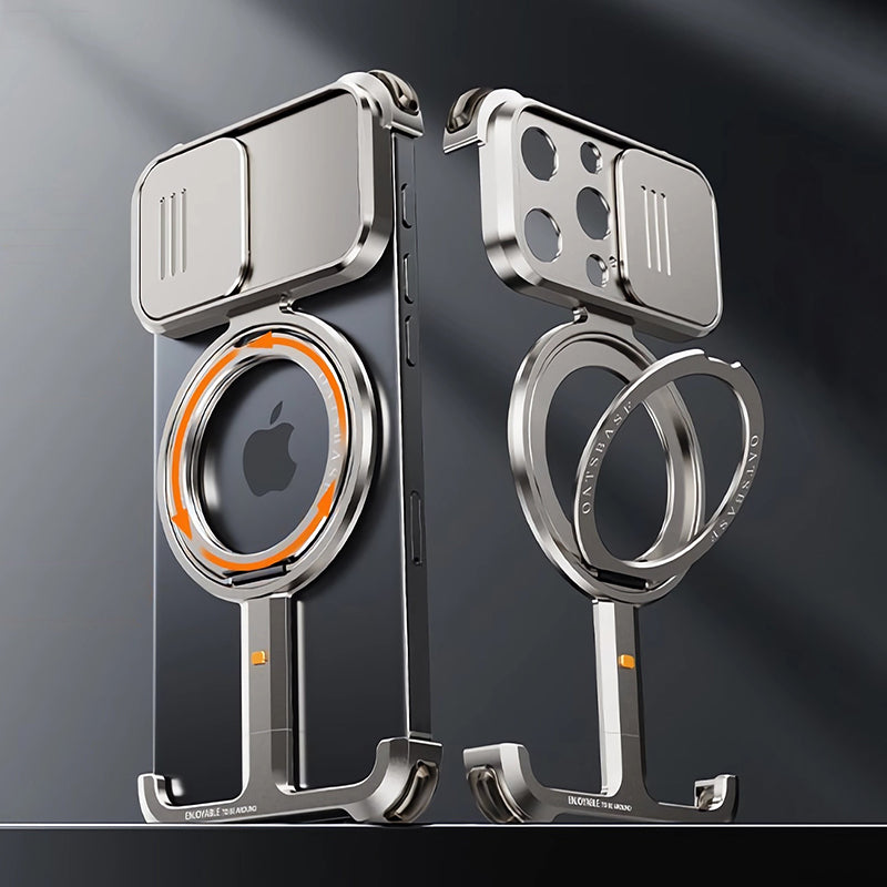 Oatsbasf Hidden π MagSafe Pivot Ring Stand Air Cushion Metal Case Cover
