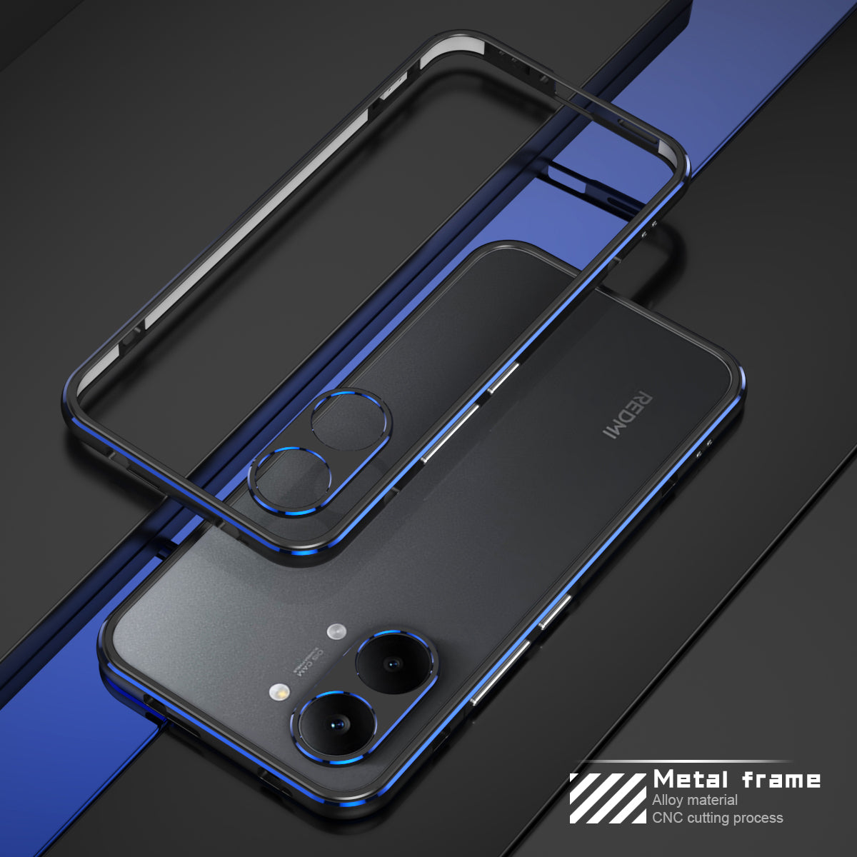 iy Aurora Sword Lens Protector Bicolor Aluminum Bumper Case for Xiaomi Redmi Turbo series Phones