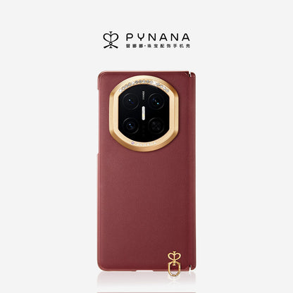 PYNANA Starry Jewelry Aesthetics & Handcraft MagSafe Faux Leather Protective Case Cover