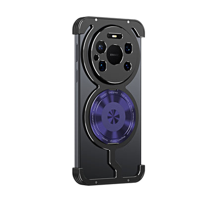 iy Bicolor Armor MagSafe Aluminum Alloy Kickstand Shockproof Metal Case Cover