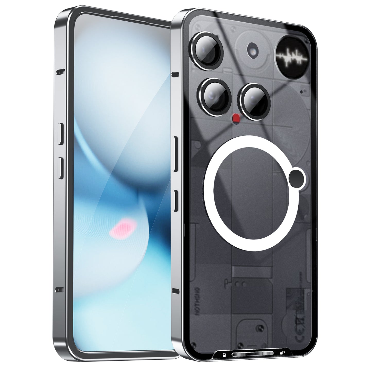 Kylin Armor MagSafe Magic Shield Aluminum Metal Bumper Frosted Back Case Cover for Android Smartphones