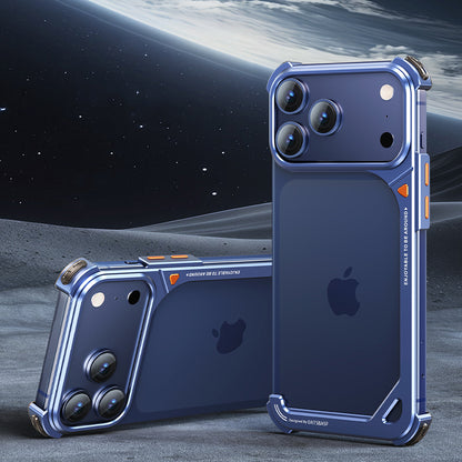 Oatsbasf 9 Shell Invisible Kickstand Air Cushion Shockproof Aluminum Metal Bumper Case Cover