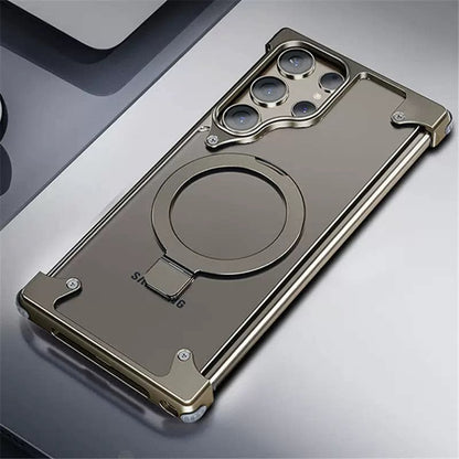 Oatsbasf MagSafe Pivot Ring Stand Air Cushion Metal Case Cover