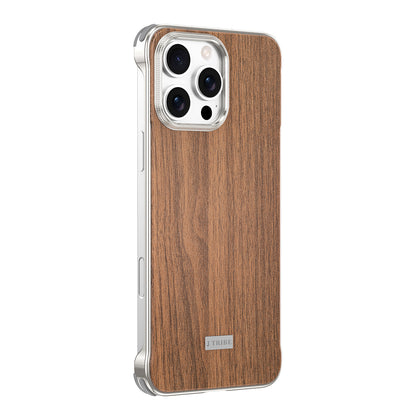 Armor King MagSafe Walnut Wood Back Bezel-less Metal Case Cover