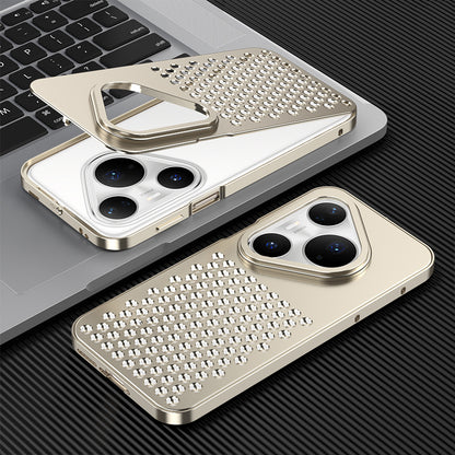 Kylin Armor Elastic Buckle Heat Dissipation Metal Case Cover for Honor | Huawei Smartphones