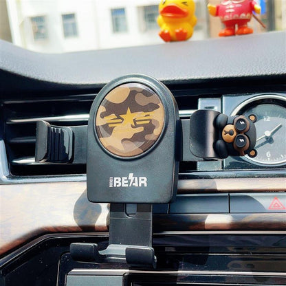 Hikii Bear Figure Car Gravity Bracket Phone Holder