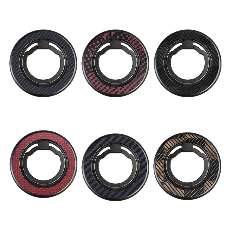 Armor King MagSafe Aramid Fiber + Aluminum Grip Stand Ring Holder