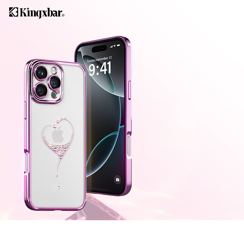 KINGXBAR Wish Swarovski Sparkle Crystals Clear Hard PC Case Cover