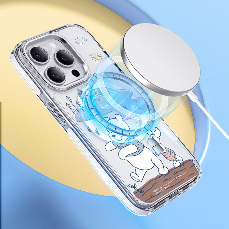 Disney Winnie the Pooh MagSafe Shockproof Transparent Protective Cover Case