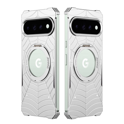 Armor King Spiderweb MagSafe Pivot Ring Stand Shockproof Frameless Metal Case Cover