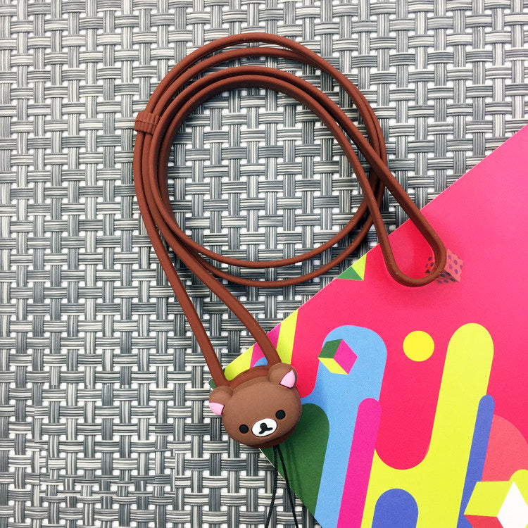 Charm Lanyard Cute Cartoon Characters Universal Anti-Lost Silicone Strap