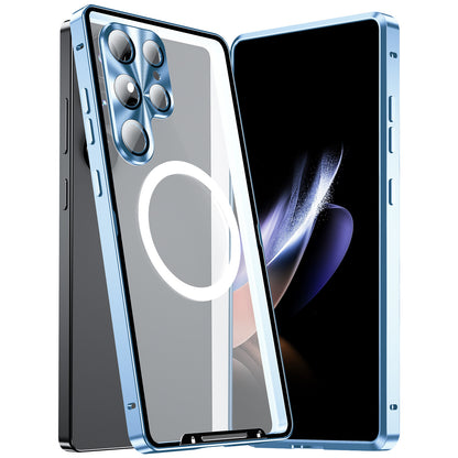 Kylin Armor MagSafe Magic Shield Aluminum Metal Bumper Frosted Back Case Cover for Samsung Smartphones