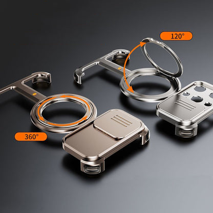 Oatsbasf Hidden π MagSafe Pivot Ring Stand Air Cushion Metal Case Cover