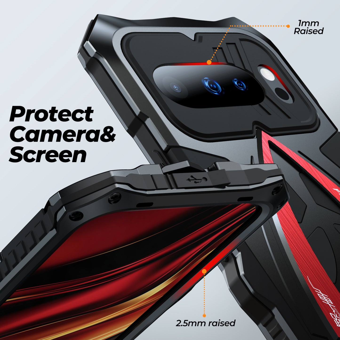 Luphie Roadster Sports Car Water-resistant Shockproof Heavy Duty Metal Case Cover