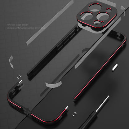 iy Aurora Sword Lens Protector Bicolor Aluminum Bumper Case for Apple iPhone 15 series