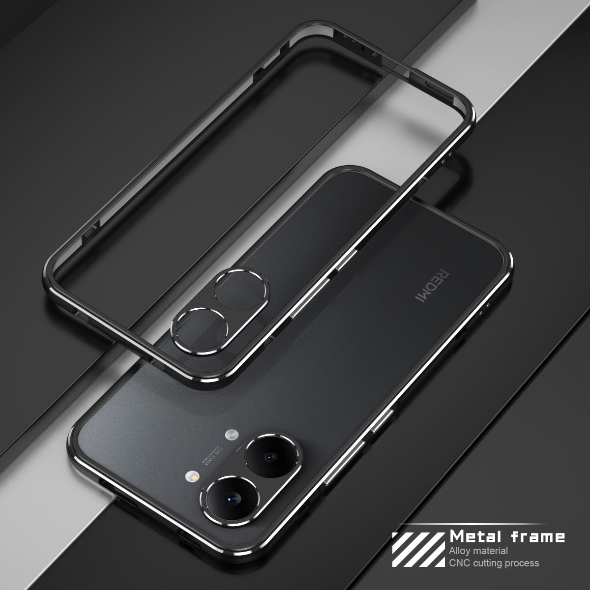 iy Aurora Sword Lens Protector Bicolor Aluminum Bumper Case for Xiaomi Redmi Turbo series Phones
