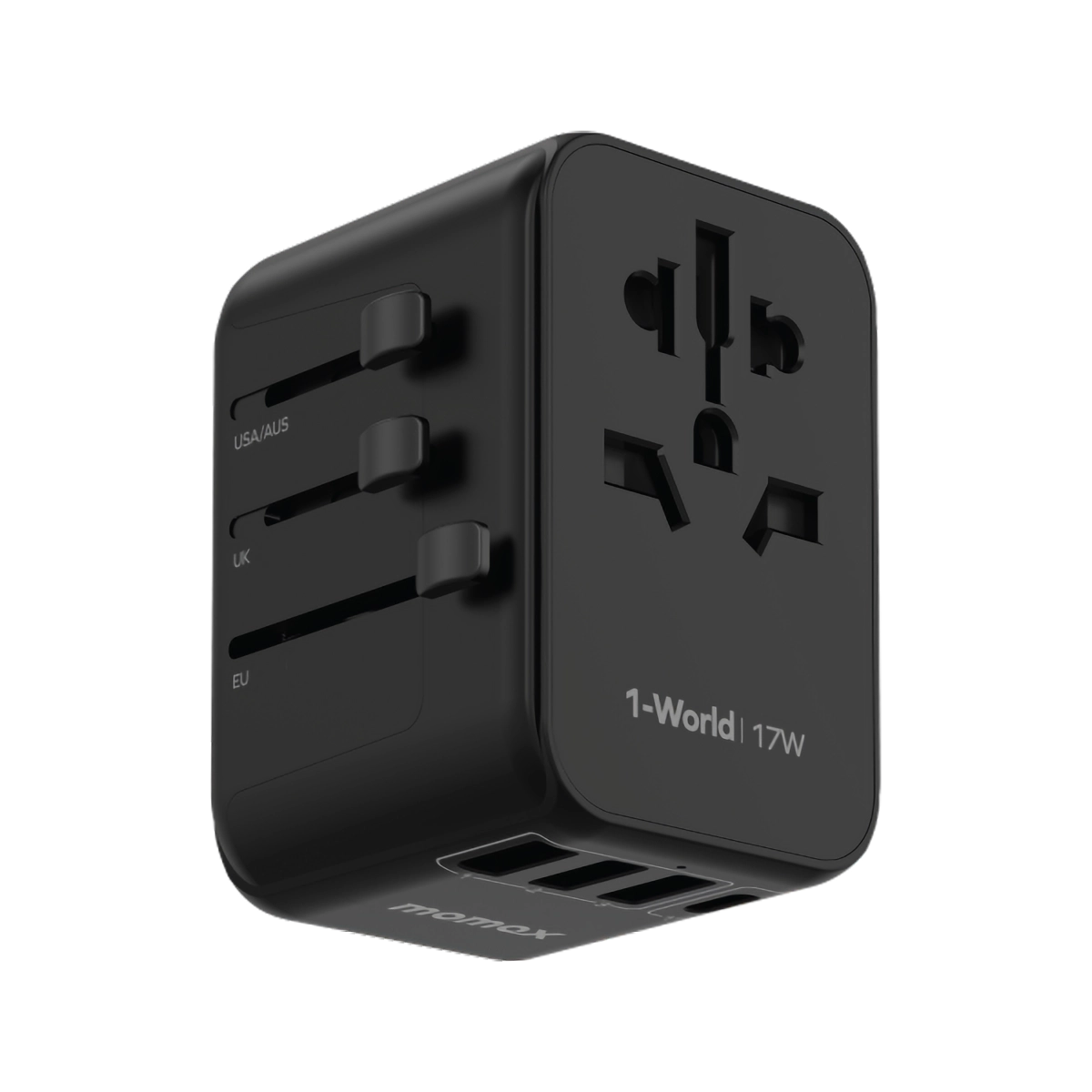 MOMAX 1-World 17W 4-Port + AC Charger Universal Travel Adapter