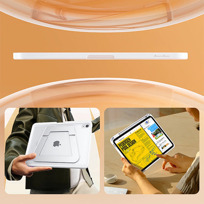 Armor King Double Aluminum Alloy Pivot Kickstand Acrylic + TPU Anti-bending Shockproof Case Cover for Apple iPad