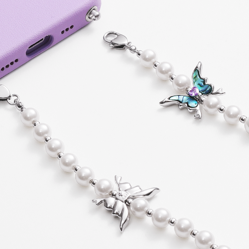 PYNANA Jewelry Aesthetics & Handcraft Multifunctional Chain Phone Charm Beads Strap Pearl Lanyard