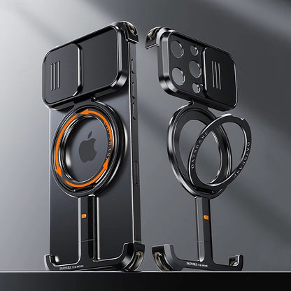 Oatsbasf Hidden π MagSafe Pivot Ring Stand Air Cushion Metal Case Cover
