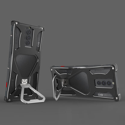 iy Bicolor Transformers Shockproof Aluminum Alloy Kickstand Metal Case Cover