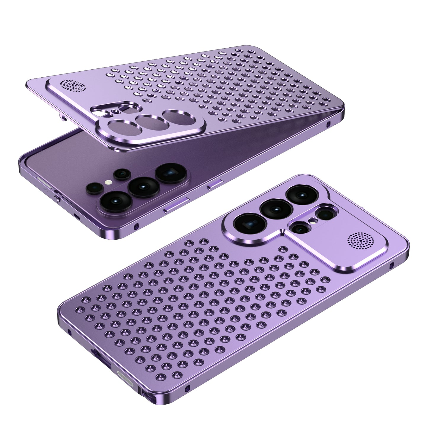 Kylin Armor Elastic Buckle Heat Dissipation Aromatherapy Metal Case Cover