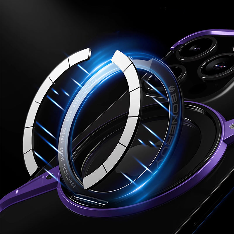 Armor King S Shell MagSafe Fulcrum Ring Stand Air Cushion Metal Case Cover