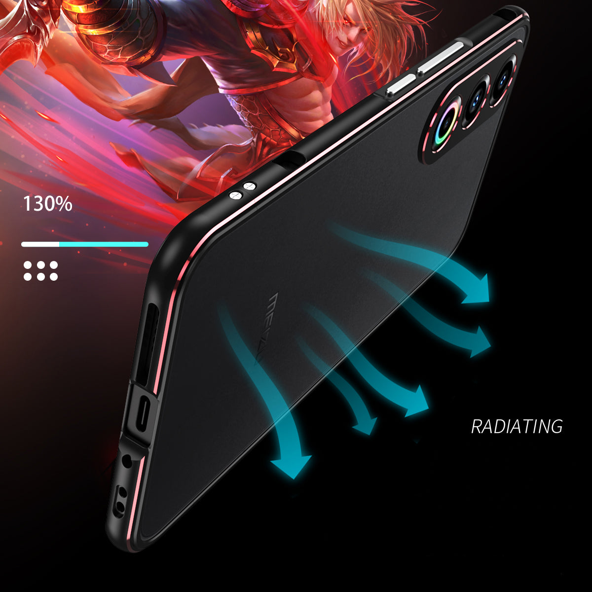 iy Aurora Sword Lens Protector Bicolor Aluminum Bumper Case for Meizu 21