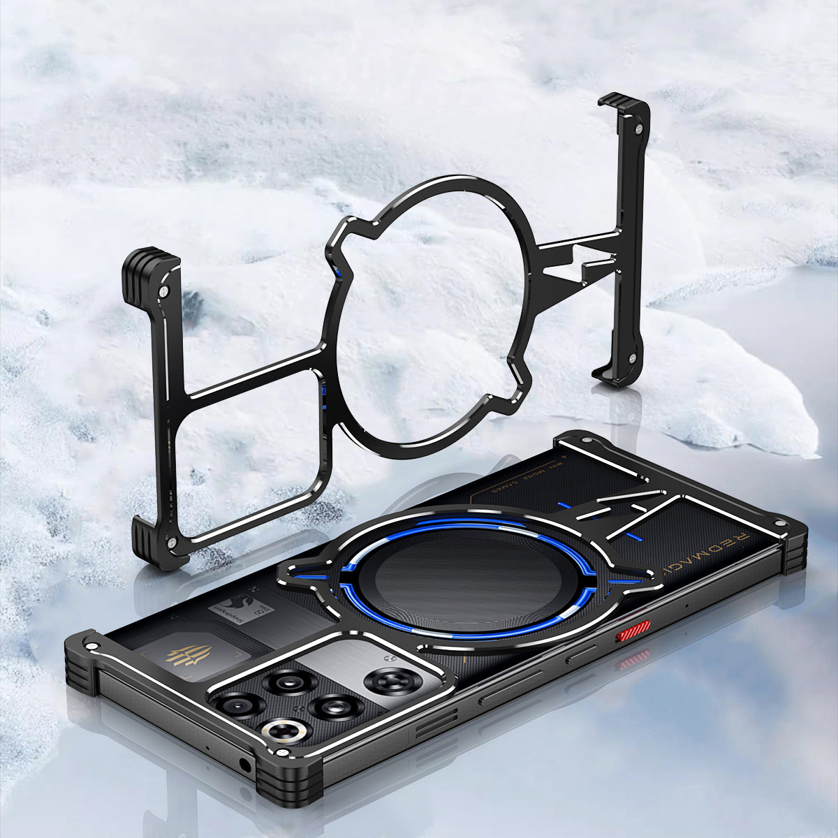 iy Bicolor Thor MagSafe Air Cushion Shockproof Kickstand Metal Case Cover