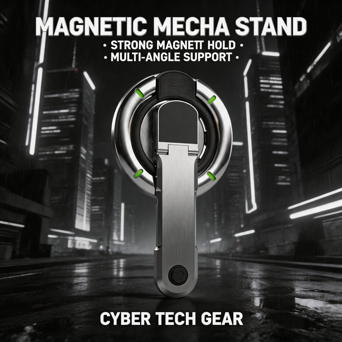Luphie Mecha Armor Metal Case Cover with Magnetic Ring Holder MagSafe Bracket