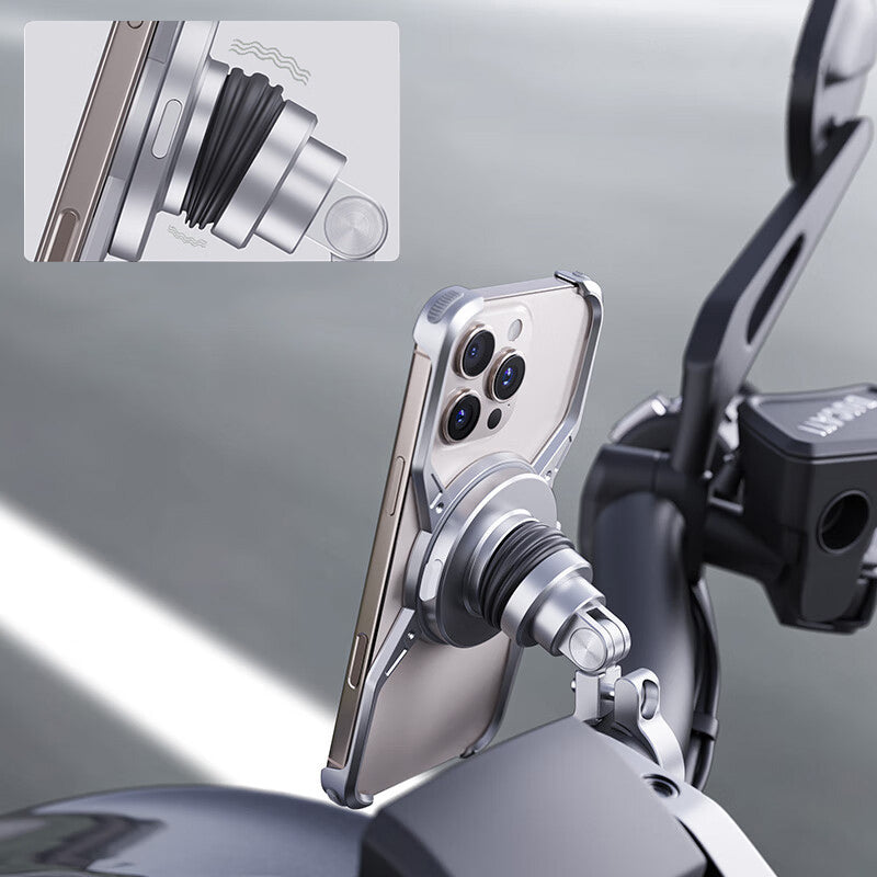 Armor King Magnetic iPhone Holder with Protective Case Bicycle Navigation Bracket Motorcycle Riding Mount