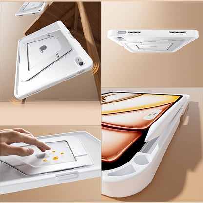 Armor King Double Aluminum Alloy Pivot Kickstand Acrylic + TPU Anti-bending Shockproof Case Cover for Apple iPad