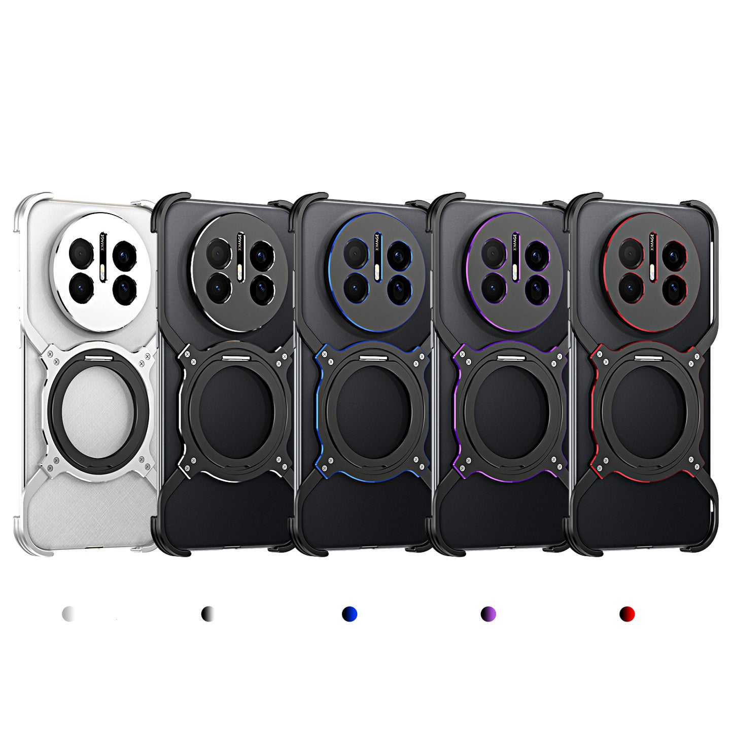 iy Bicolor MagSafe Pivot Ring Stand Case Cover with Lens Protector