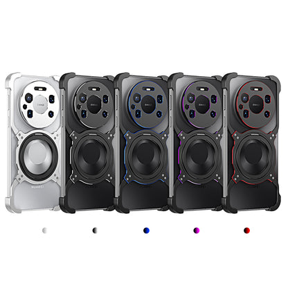 iy Bicolor Robotic Arm MagSafe Pivot Ring Stand Case Cover with Lens Protector